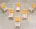 Set of Six Woven Vegan Leather Dining Chairs by Budji Layug