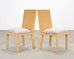 Set of Six Woven Vegan Leather Dining Chairs by Budji Layug