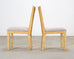 Set of Six Woven Vegan Leather Dining Chairs by Budji Layug
