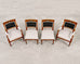 Set of Six French Directoire Style Dining Chairs Bronze Accents