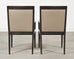 Set of Six Holly Hunt "Stiletto" Walnut Leather Dining Chairs