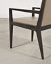 Set of Six Holly Hunt "Stiletto" Walnut Leather Dining Chairs