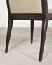 Set of Six Holly Hunt "Stiletto" Walnut Leather Dining Chairs