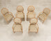 Set of Six Kreiss Louis XVI Style Cerused Oak Dining Armchairs