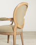 Set of Six Kreiss Louis XVI Style Cerused Oak Dining Armchairs