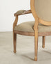 Set of Six Kreiss Louis XVI Style Cerused Oak Dining Armchairs
