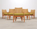 Set of Six McGuire Umbria Woven Rattan Cane Dining Armchairs