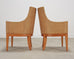 Set of Six McGuire Umbria Woven Rattan Cane Dining Armchairs
