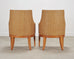 Set of Six McGuire Umbria Woven Rattan Cane Dining Armchairs