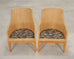 Set of Six McGuire Umbria Woven Rattan Cane Dining Armchairs