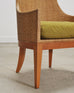 Set of Six McGuire Umbria Woven Rattan Cane Dining Armchairs