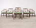 Set of Six McGuire Rattan Leona Loop Back Dining Chairs