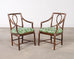 Set of Six McGuire Rattan Leona Loop Back Dining Chairs