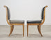 Set of Six Michael Taylor Regency Style Leather Dining Chairs
