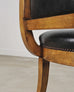 Set of Six Michael Taylor Regency Style Leather Dining Chairs