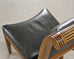 Set of Six Michael Taylor Regency Style Leather Dining Chairs