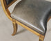 Set of Six Michael Taylor Regency Style Leather Dining Chairs