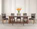 Set of Six Michael Taylor Regency Style Leather Dining Chairs