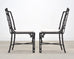 Set of Six Michael Taylor Bronzed Bamboo Garden Dining Chairs