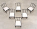 Set of Six Michael Taylor Bronzed Bamboo Garden Dining Chairs