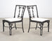 Set of Six Michael Taylor Bronzed Bamboo Garden Dining Chairs