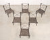 Set of Six Michael Taylor Arcadia High Back Bronzed Garden Chairs