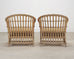 Set of Six Rattan Lounge Chairs & Two Ottomans by Danny Ho Fong