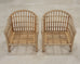 Set of Six Rattan Lounge Chairs & Two Ottomans by Danny Ho Fong