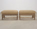 Set of Six Rattan Lounge Chairs & Two Ottomans by Danny Ho Fong