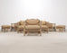 Set of Six Rattan Lounge Chairs & Two Ottomans by Danny Ho Fong