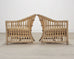 Set of Six Rattan Lounge Chairs & Two Ottomans by Danny Ho Fong