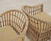 Set of Six Rattan Lounge Chairs & Two Ottomans by Danny Ho Fong
