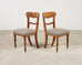 Set of Six English William IV Fruitwood Upholstered Dining Chairs