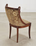 Set of Six French Empire Mahogany Swan Gondola Dining Chairs