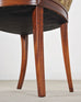 Set of Six French Empire Mahogany Swan Gondola Dining Chairs