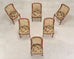 Set of Six French Empire Mahogany Swan Gondola Dining Chairs