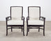 Set of Eight Laura Kirar for McGuire Rattan Ring Dining Chairs