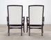 Set of Eight Laura Kirar for McGuire Rattan Ring Dining Chairs