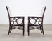 Set of Eight Laura Kirar for McGuire Rattan Ring Dining Chairs