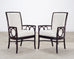 Set of Eight Laura Kirar for McGuire Rattan Ring Dining Chairs