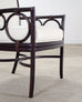 Set of Eight Laura Kirar for McGuire Rattan Ring Dining Chairs