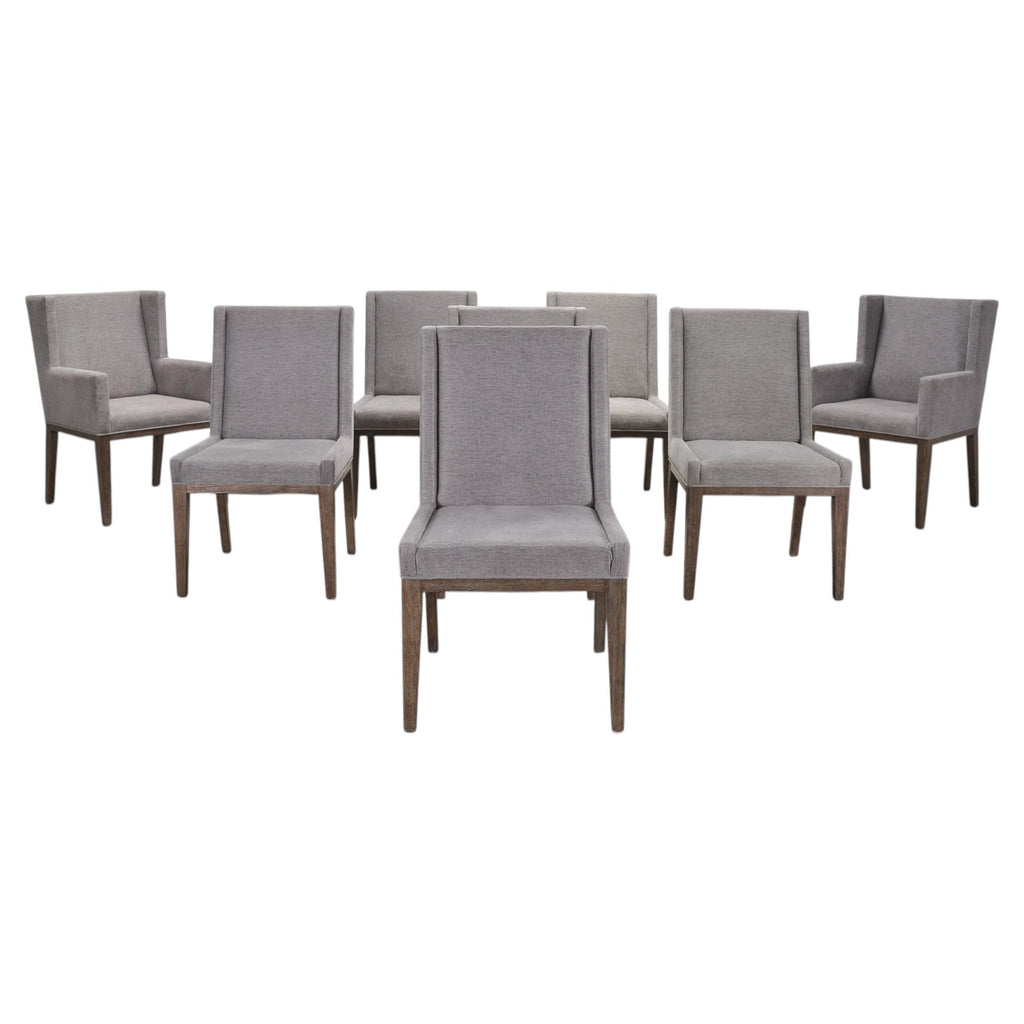 Set of Eight Bernhardt "Linea" Cerused Ash Dining Chairs