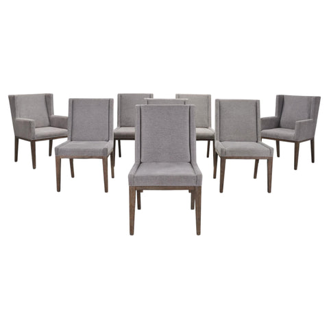 Set of Eight Bernhardt "Linea" Cerused Ash Dining Chairs