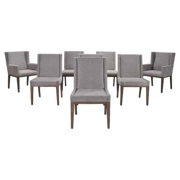 Set of Eight Bernhardt "Linea" Cerused Ash Dining Chairs