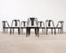 Set of Eight French Art Deco Lacquered Gondola Dining Chairs