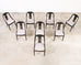 Set of Eight French Art Deco Lacquered Gondola Dining Chairs
