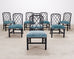 Set of Eight Chinese Chippendale Dining Chairs by Hickory Chair