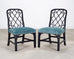 Set of Eight Chinese Chippendale Dining Chairs by Hickory Chair