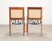 Set of Eight Danish Modern Mahogany and Cane Dining Armchairs