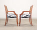 Set of Eight Danish Modern Mahogany and Cane Dining Armchairs